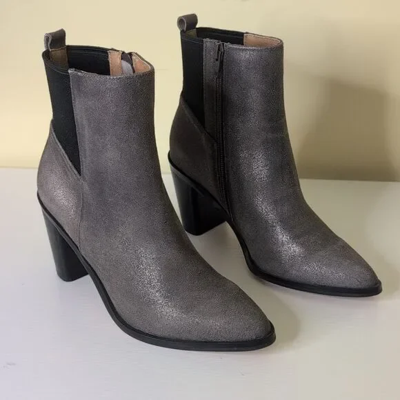 Corso Como Size 6.5 Hurray Dusted Metallic Gunmetal Heeled Boots, NEW - Picture 3 of 15